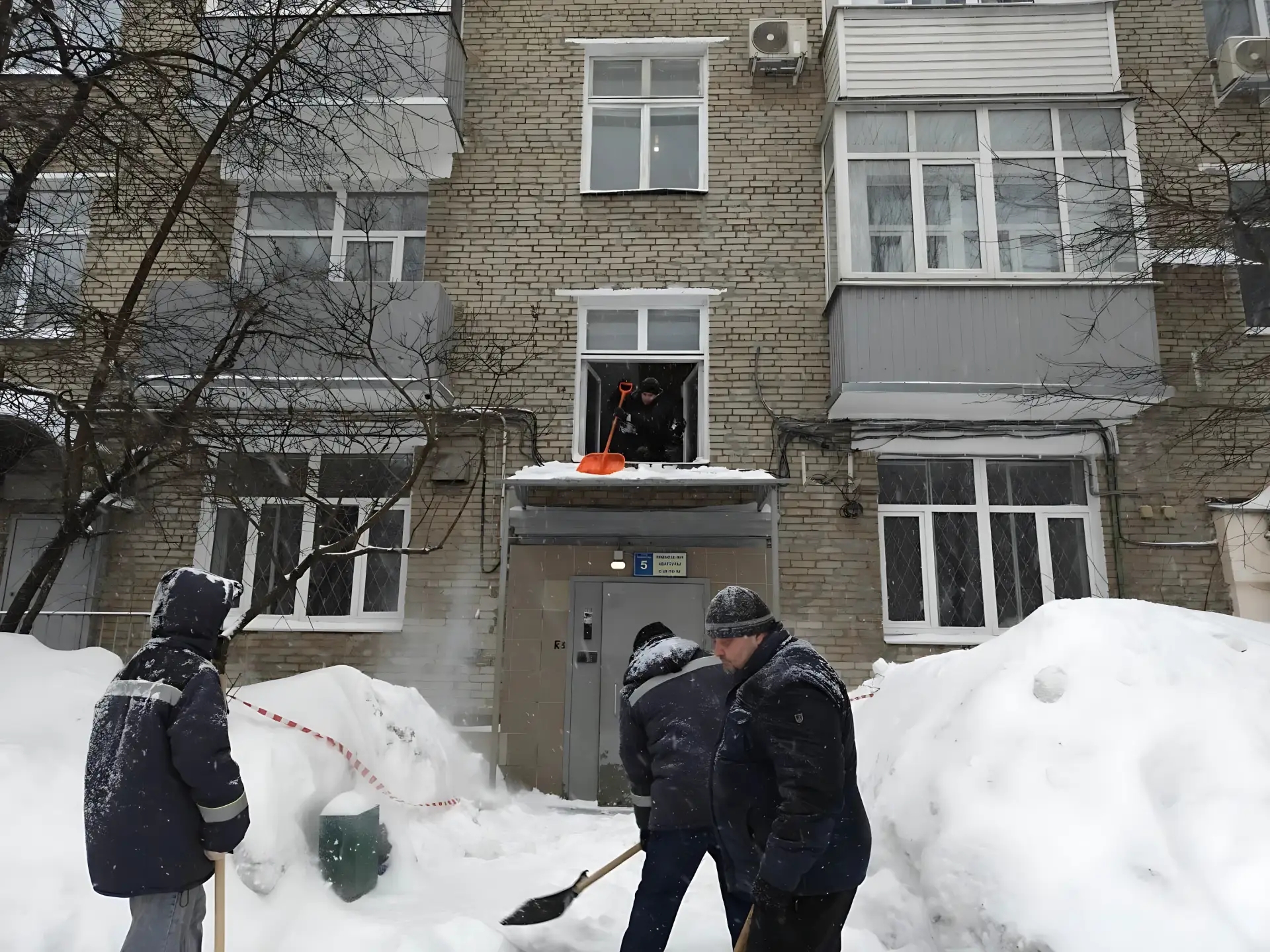 Уборка снега в круглосуточном режиме